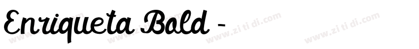 Enriqueta Bold◆字体转换